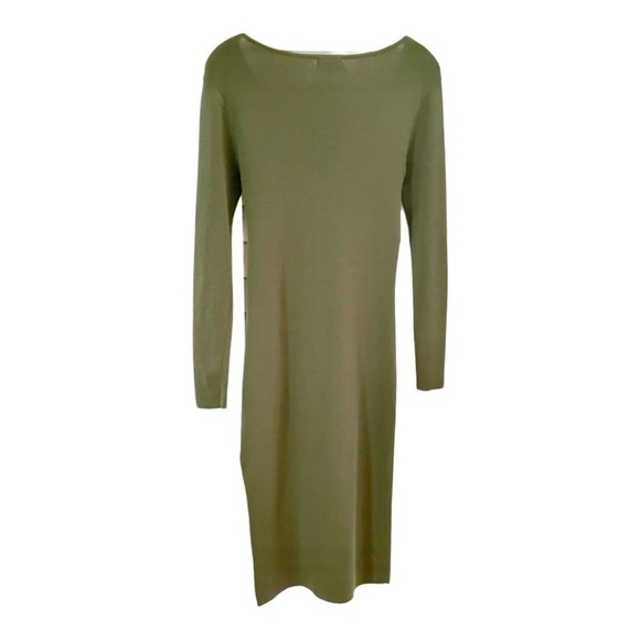 Leith Dresses Leith Long Sleeve Midi color green thyme Size S - Picture 3 of 11